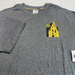 Walt Disney World Parks Women’s Gray T-shirt With Gold Castle- Medium-NWT